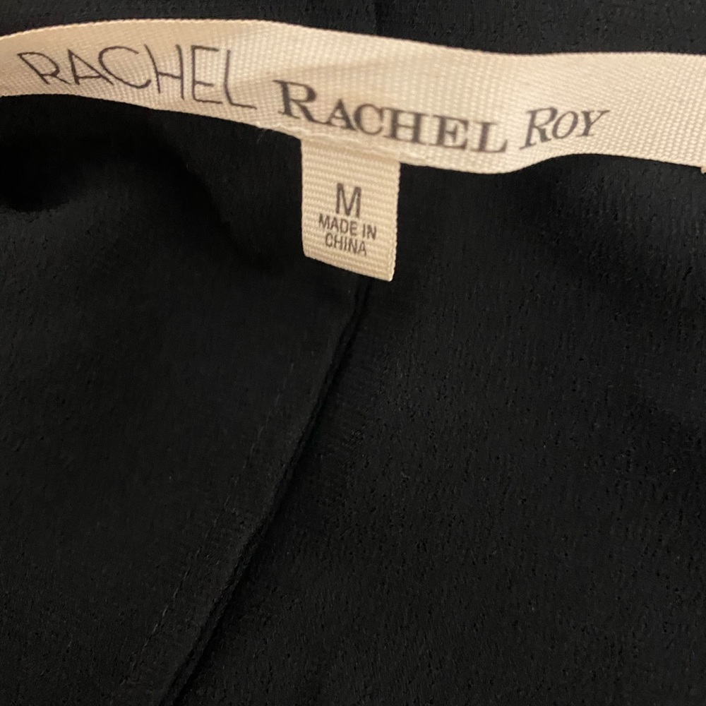Rachel Roy black satin sheen jumpsuit size M - Picture 8 of 16